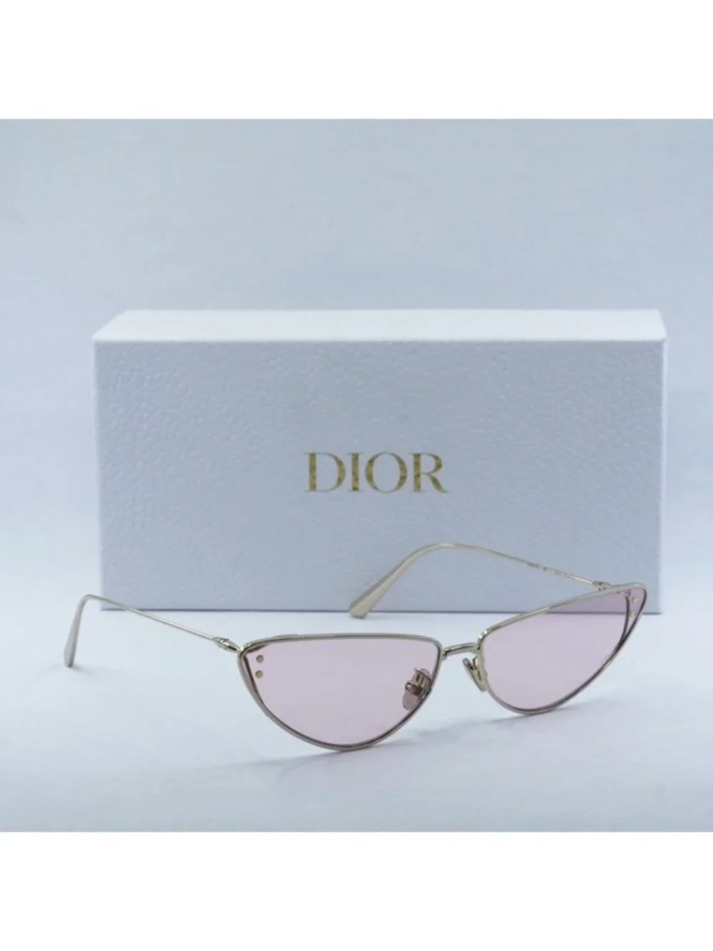 Dior MISSDIOR B1U B0L0 Sunglasses Gold Cat Eye Frame, Purple Lenses